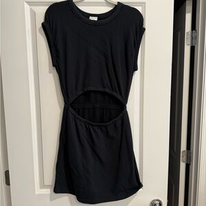 Aerie Weekend Cut-Out Mini-Dress Black